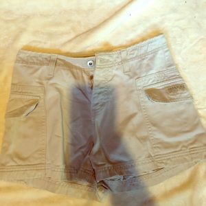 Tan cargo shorts